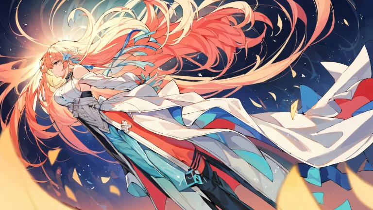 A beautifully illustrated anime scene of a vast pure void on a PC desktop, with extreme depth of field and cool-toned blue and black palette.