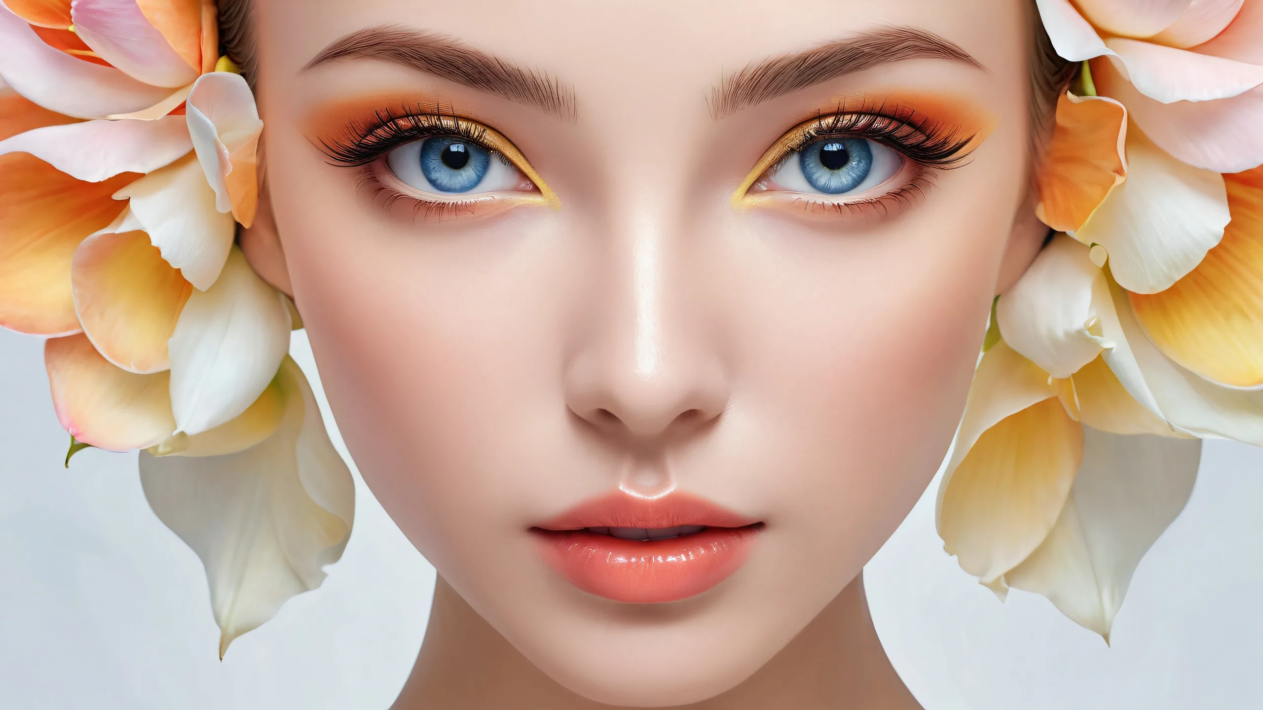 Ethereal Void Awakening 4K UHD Wallpaper A serene and radiant desktop landscape with an extreme depth of field, perfect for a PC or Desktop setup.