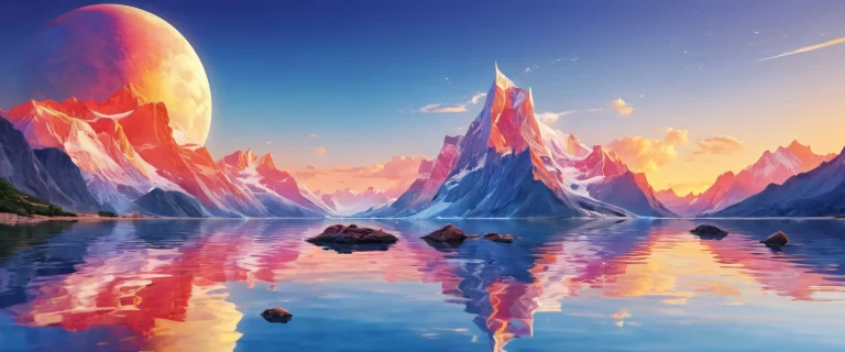 Breathtaking desktop wallpaper of a computer in a vast pure void with radiant lighting and reflections. Suitable for Desktop/PC screens.