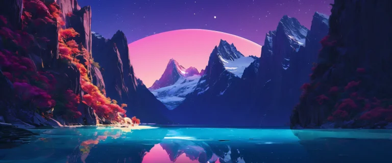 A stunning desktop wallpaper of a dark, vast, and pure void on a Desktop/PC, with ETHEREAL LIGHTING and brilliant colors.