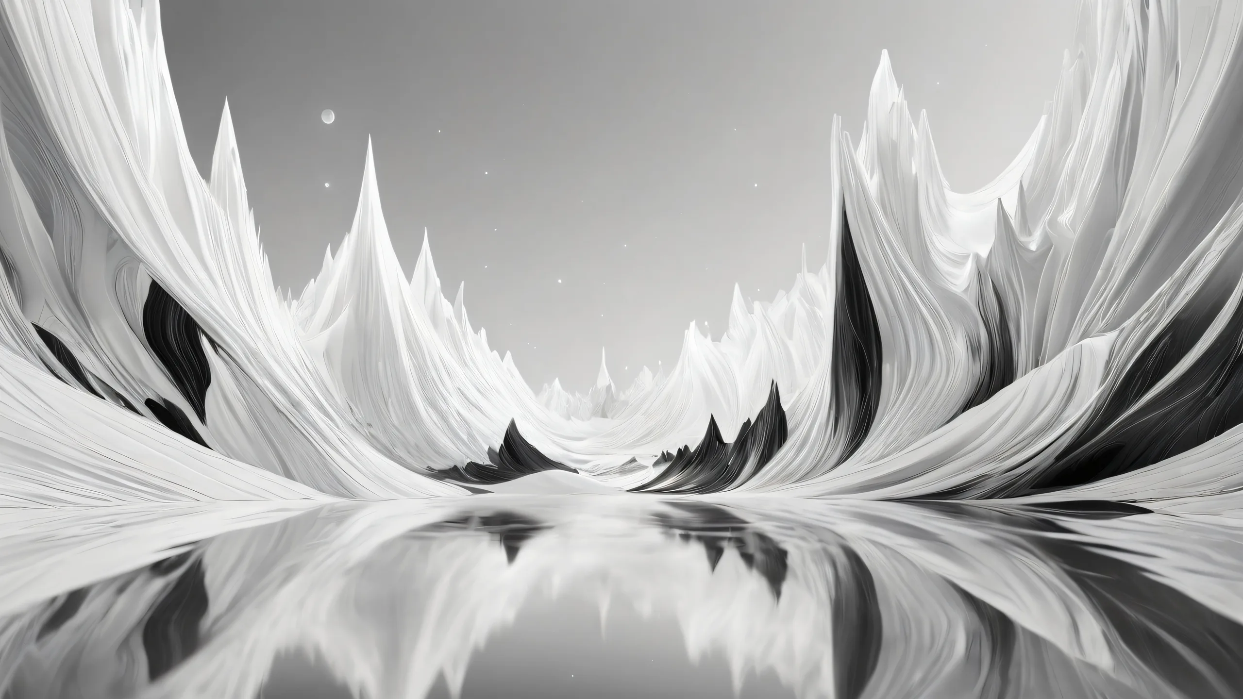 A breathtaking desktop wallpaper of a perfectly clean vast pure void, ideal for a Desktop/PC background.