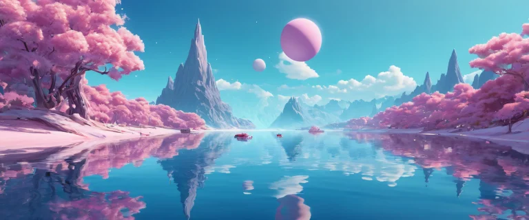 A stunning desktop image of a vast pure void with brilliant colors and radiant lighting, suitable for use as a background on your Desktop/PC.