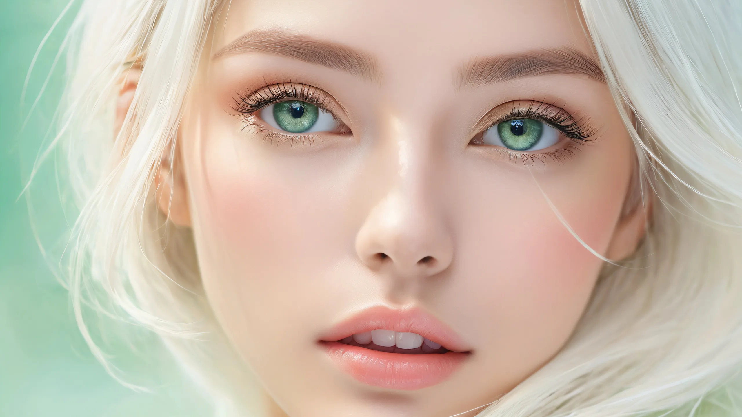 Beautiful desktop wallpaper of a perfectly clean vast pure void for Desktop/PC with radiant colors and ray traced reflections.