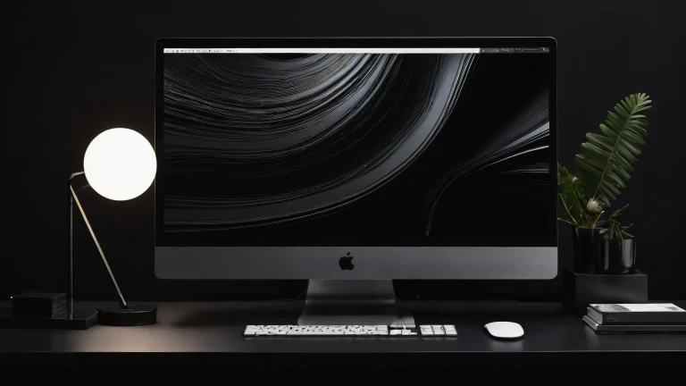 A stunning desktop image of a boy in a vast pure void, perfect for your PC or Desktop. Deep blacks and striking contrast.