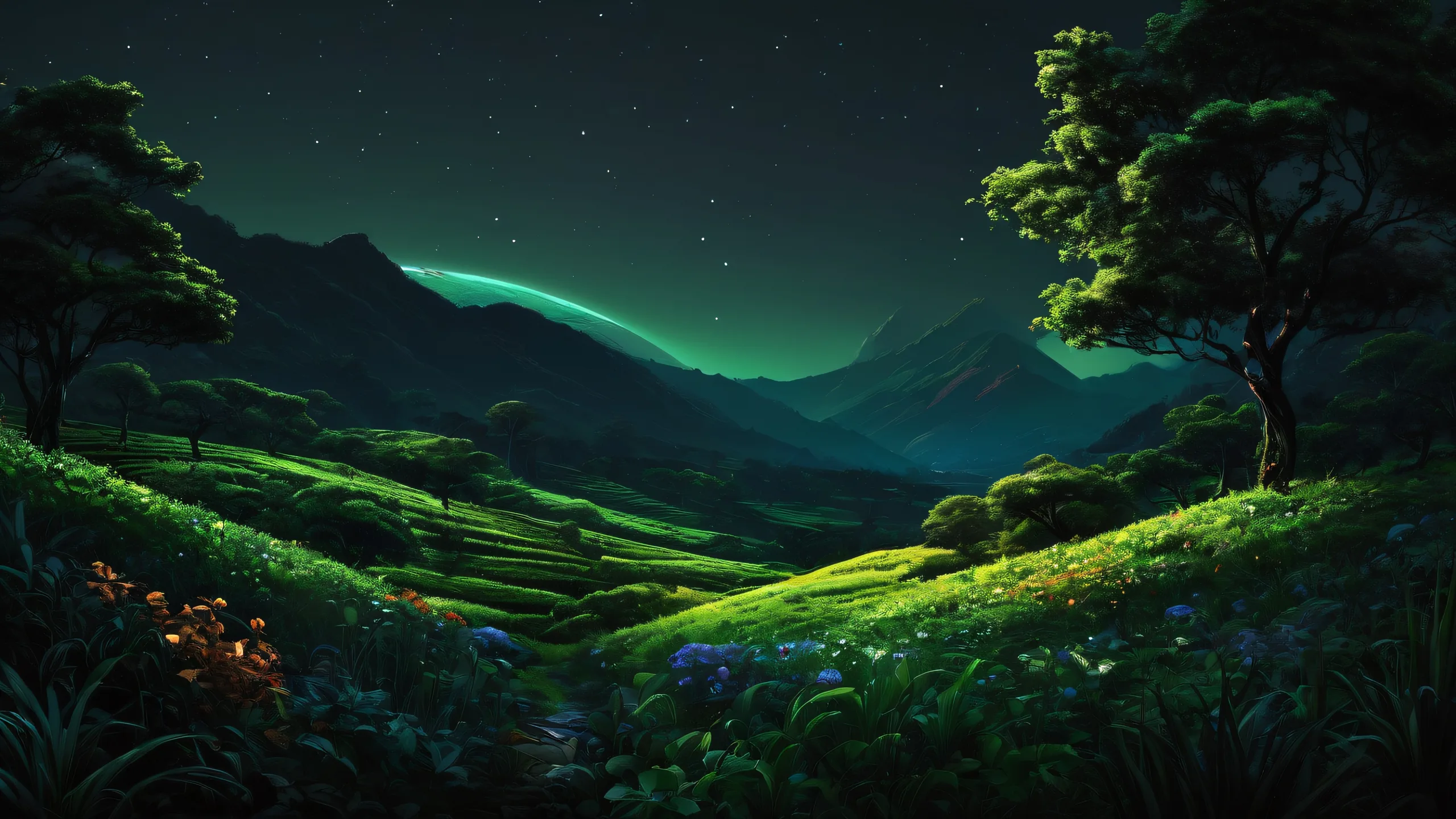 Ultra HD Ethereal Void Encounter Wallpaper A stunning desktop image of people amidst a vast pure void, perfect for your Desktop/PC.