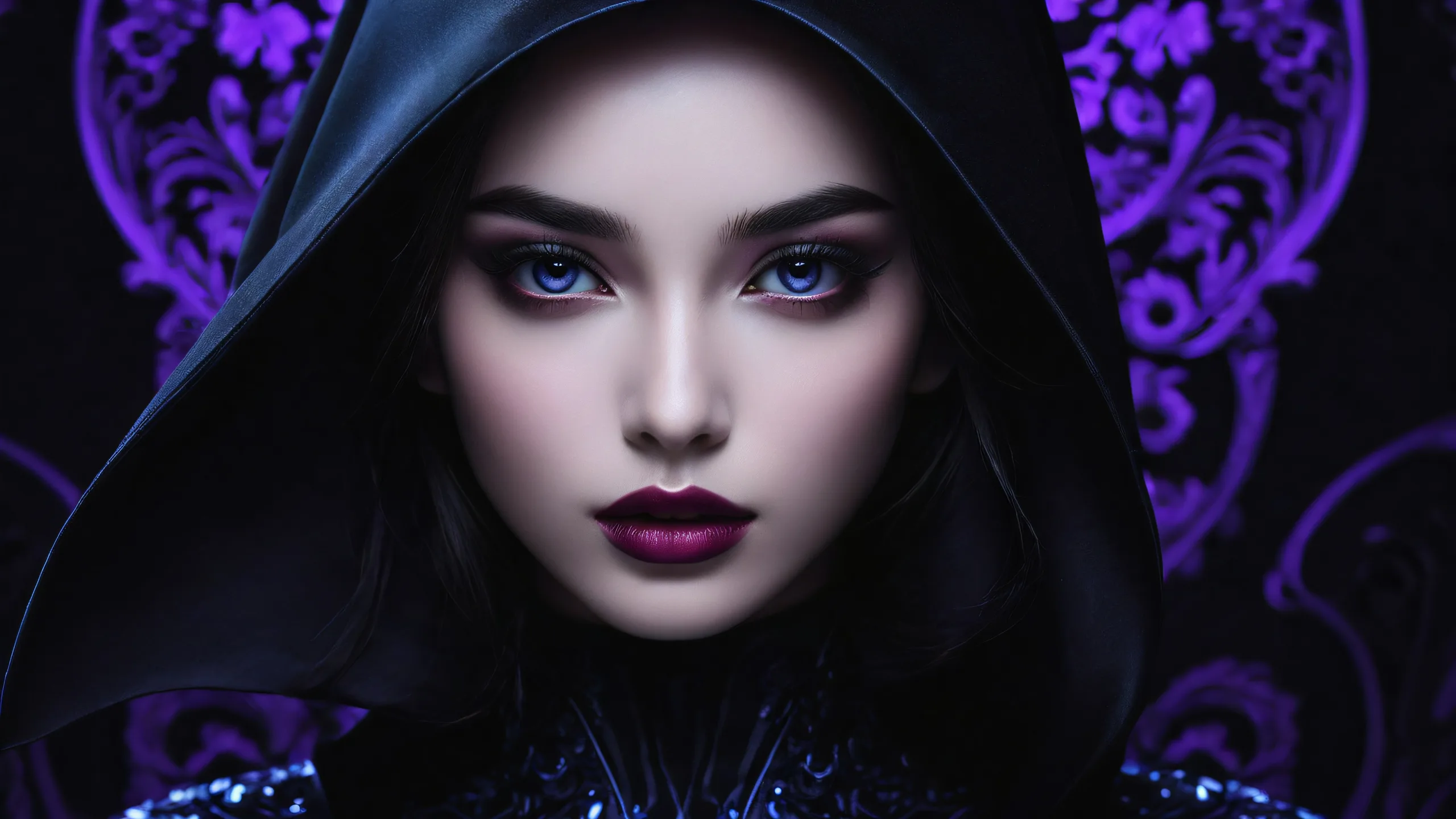 A beautiful digital artwork of a lone girl in a dark, void-like environment on a desktop/PC.