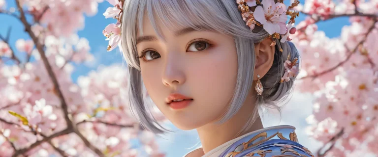 A serene and mysterious desktop scene featuring a girl in a vast pure void against a backdrop of ethereal lighting, with radiant colors and ray-traced reflections, perfect for desktop/pc users seeking a calming atmosphere.