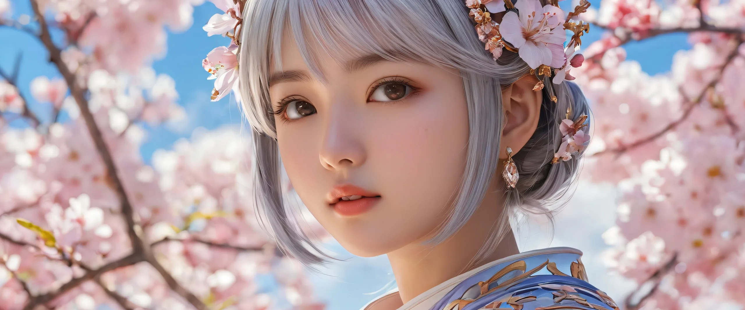 A serene and mysterious desktop scene featuring a girl in a vast pure void against a backdrop of ethereal lighting, with radiant colors and ray-traced reflections, perfect for desktop/pc users seeking a calming atmosphere.