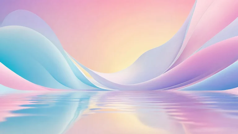 A serene desktop background featuring a vast pure void with ethereal lighting and radiant colors.