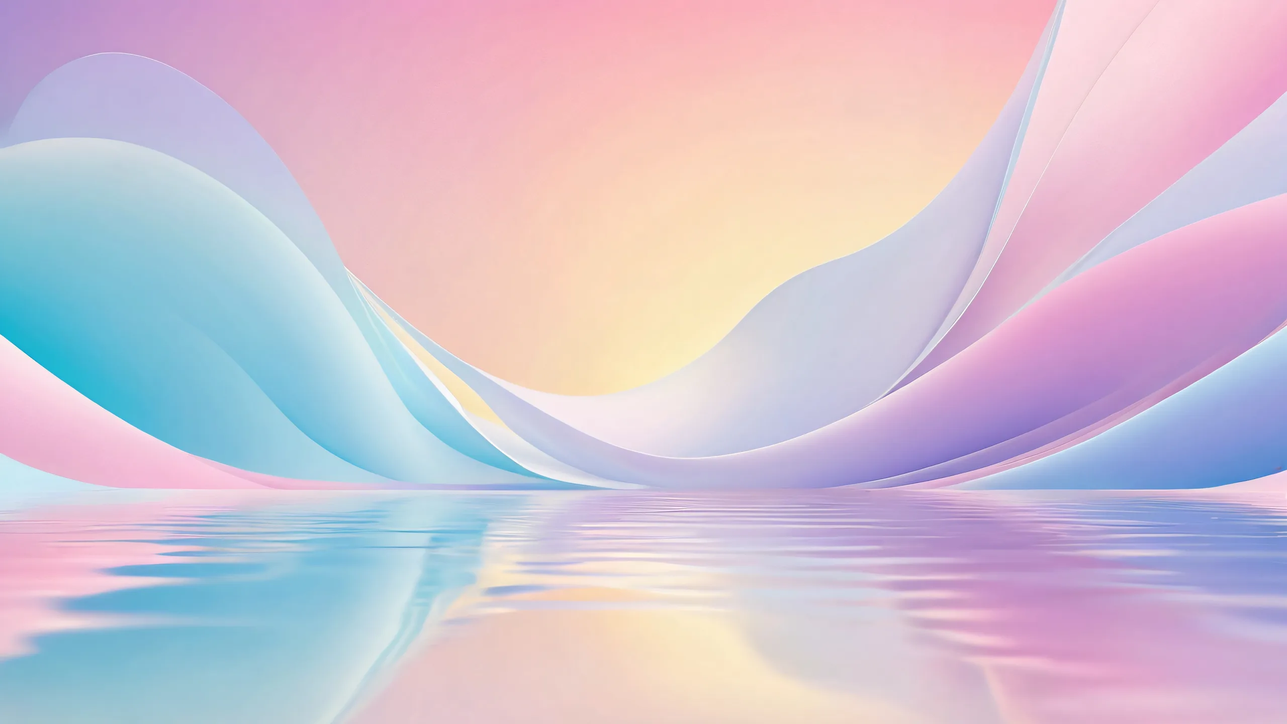 A serene desktop background featuring a vast pure void with ethereal lighting and radiant colors.