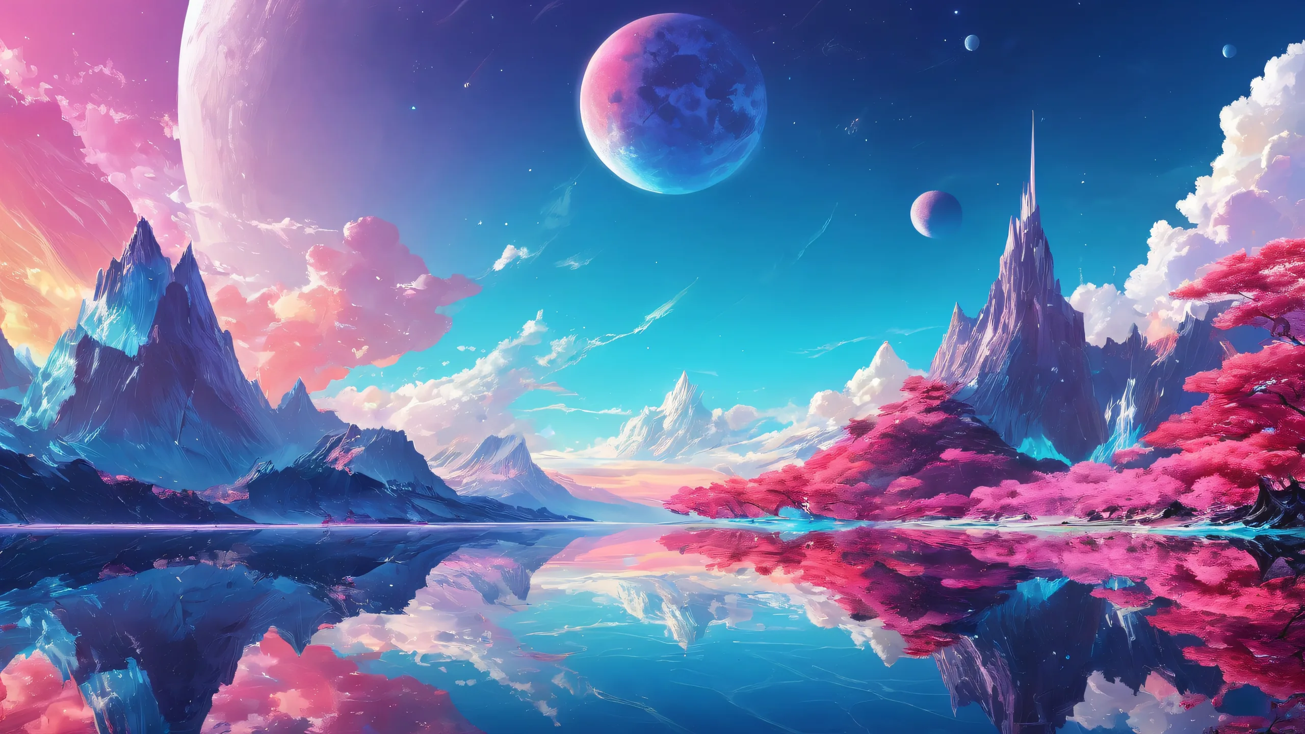 Breathtaking Tsukihiime desktop wallpaper for PC and Desktop use. Perfectly clean vast pure void with radiant, brilliant colors and ray traced reflections.