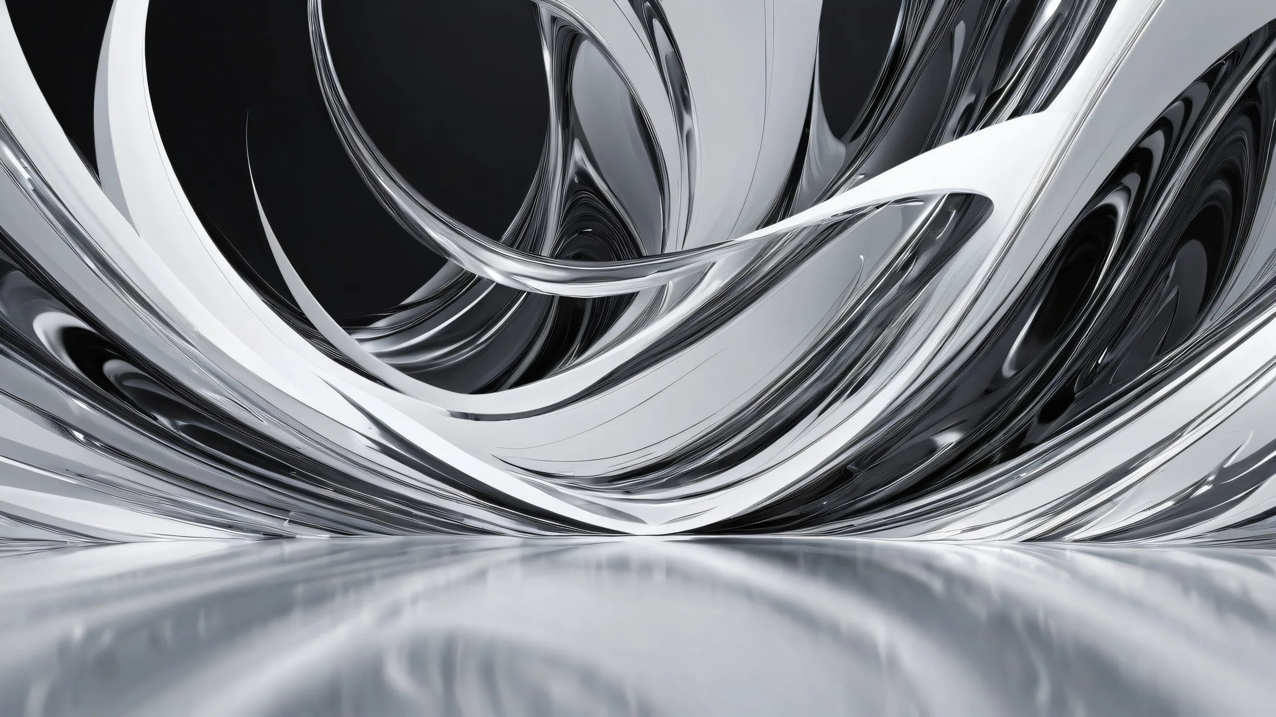 A beautiful, surreal desktop background of a vast, pure void on a PC or Desktop screen.