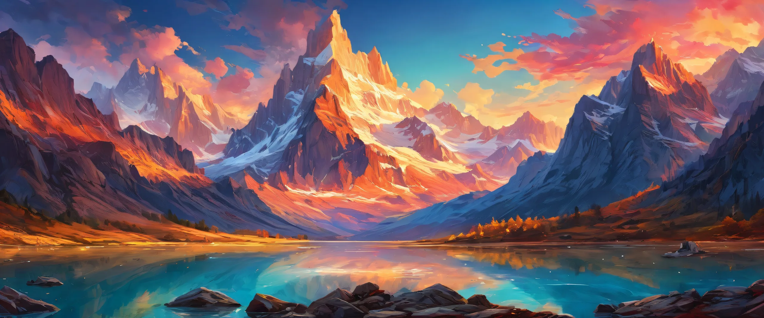 Centered void with extreme depth of field, perfect for Desktop/PC displays.