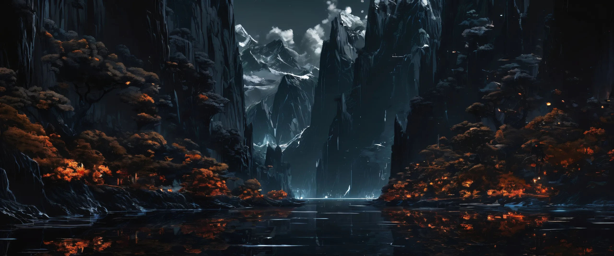 4K Ethereal Void Landscapes Desktop Background Breathtaking desktop wallpaper of a centered void with a hint of fantasy atmosphere for Desktop/PC