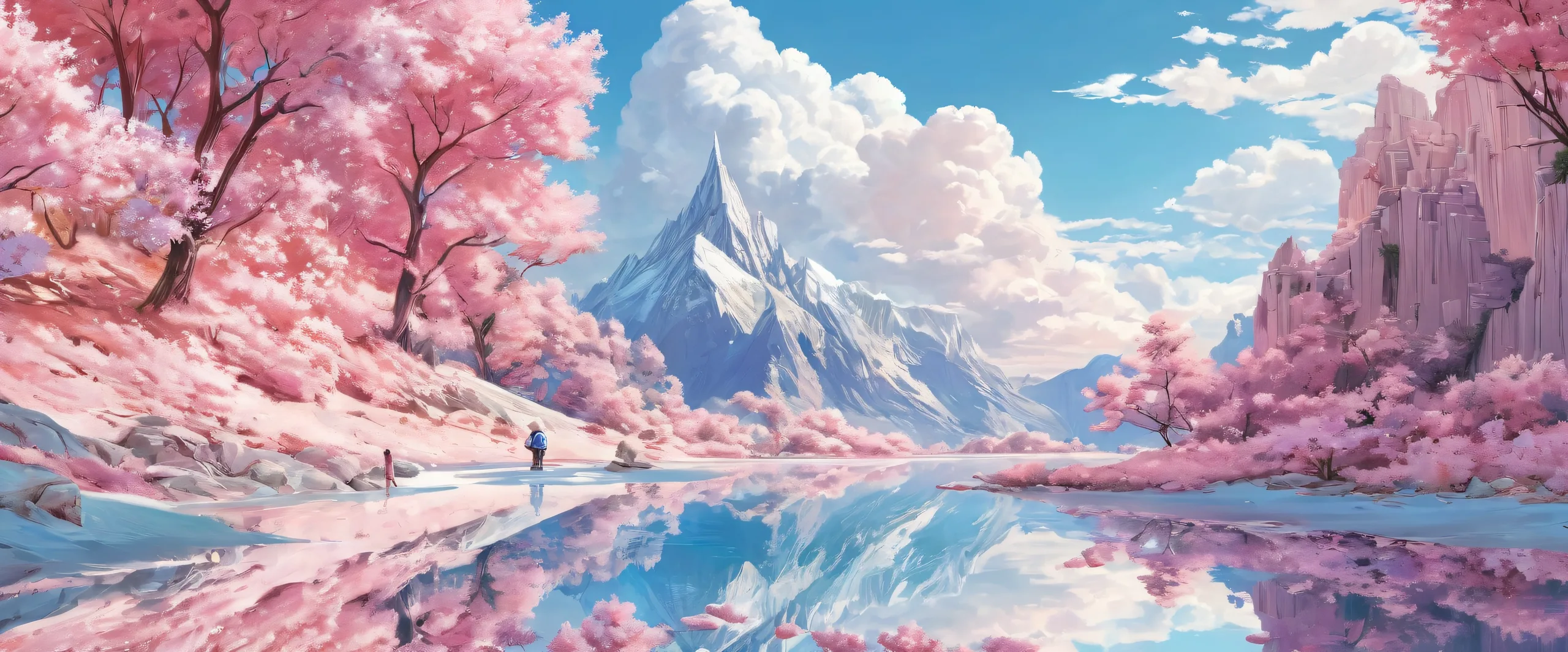 Breathtaking desktop wallpaper featuring a perfect boy amidst a vast pure void, ideal for Desktop/PC backgrounds