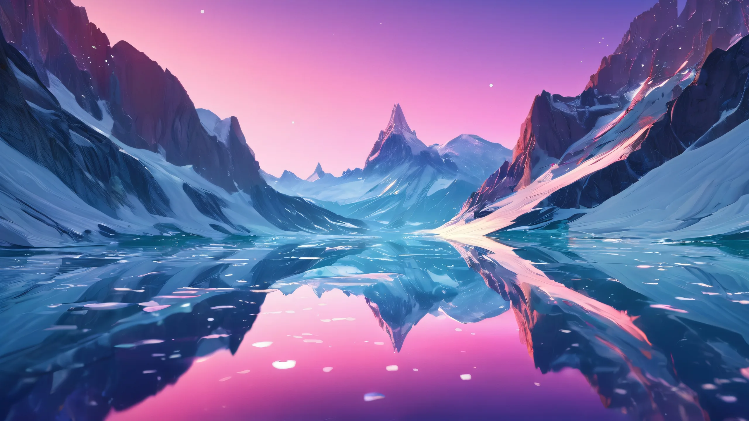 Stunning Ethereal Void Mastery Wallpaper A beautifully designed desktop wallpaper featuring a vast pure void with radiant colors and ray traced reflections, perfect for any desktop or PC.