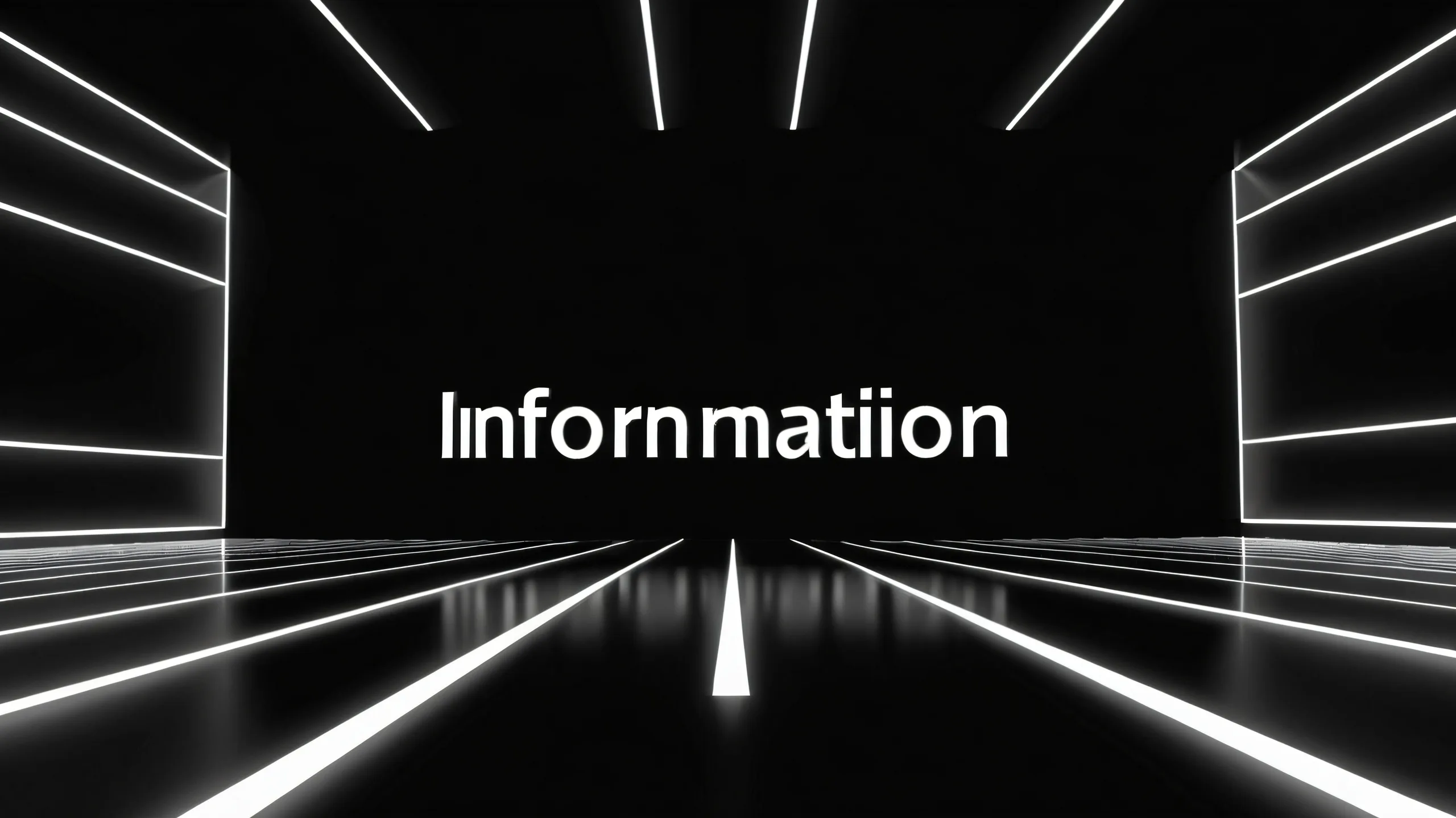 Minimalist desktop background featuring a perfect void on a black background with radiant colors and reflections for PC or Desktop use.