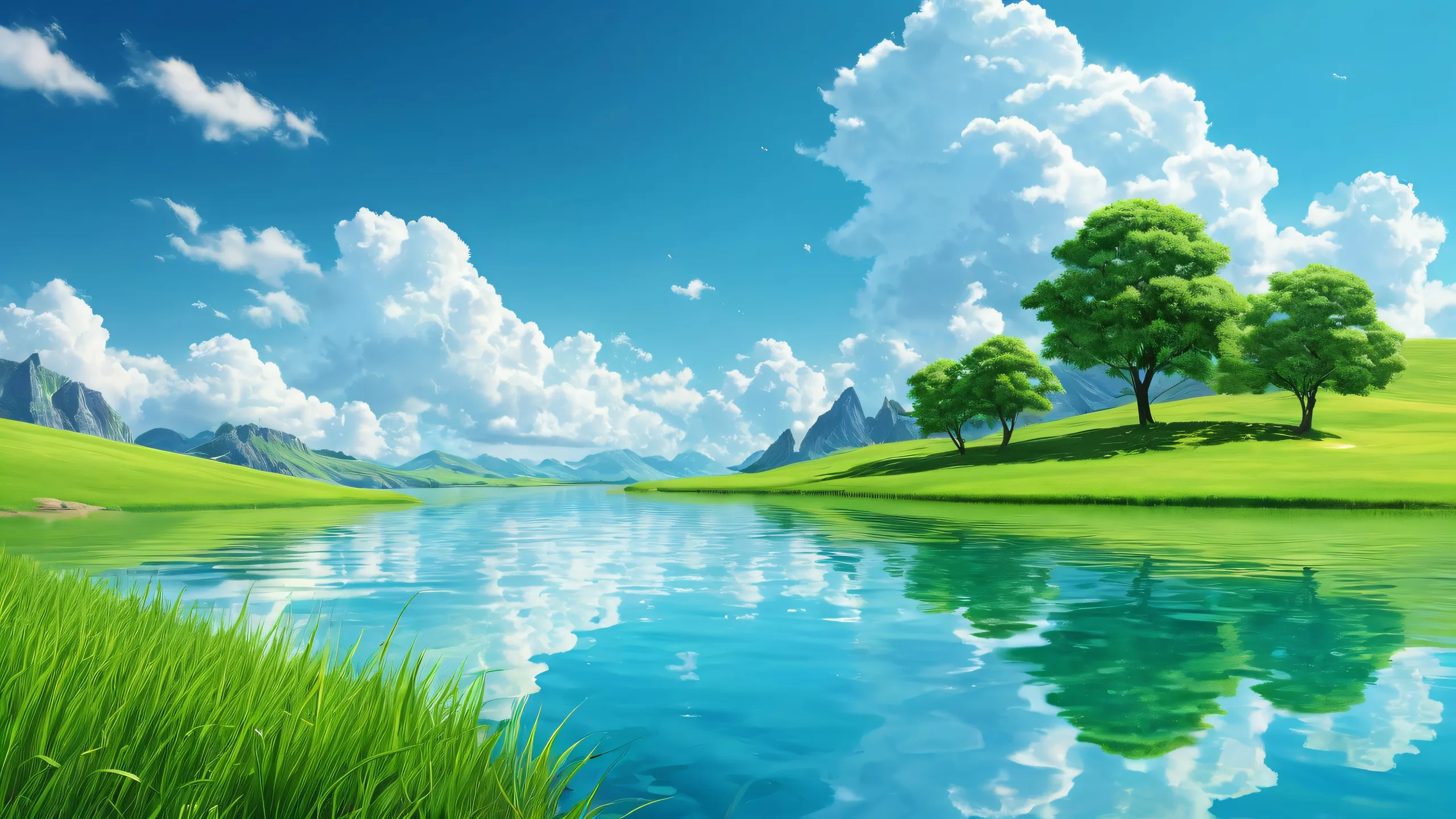 A serene and calming desktop image of a perfect void on a bright and airy desktop/pc.