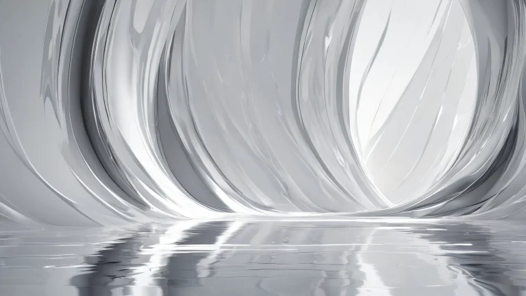 A serene desktop wallpaper of a vast pure void on Desktop/PC with stunning lighting and reflections.