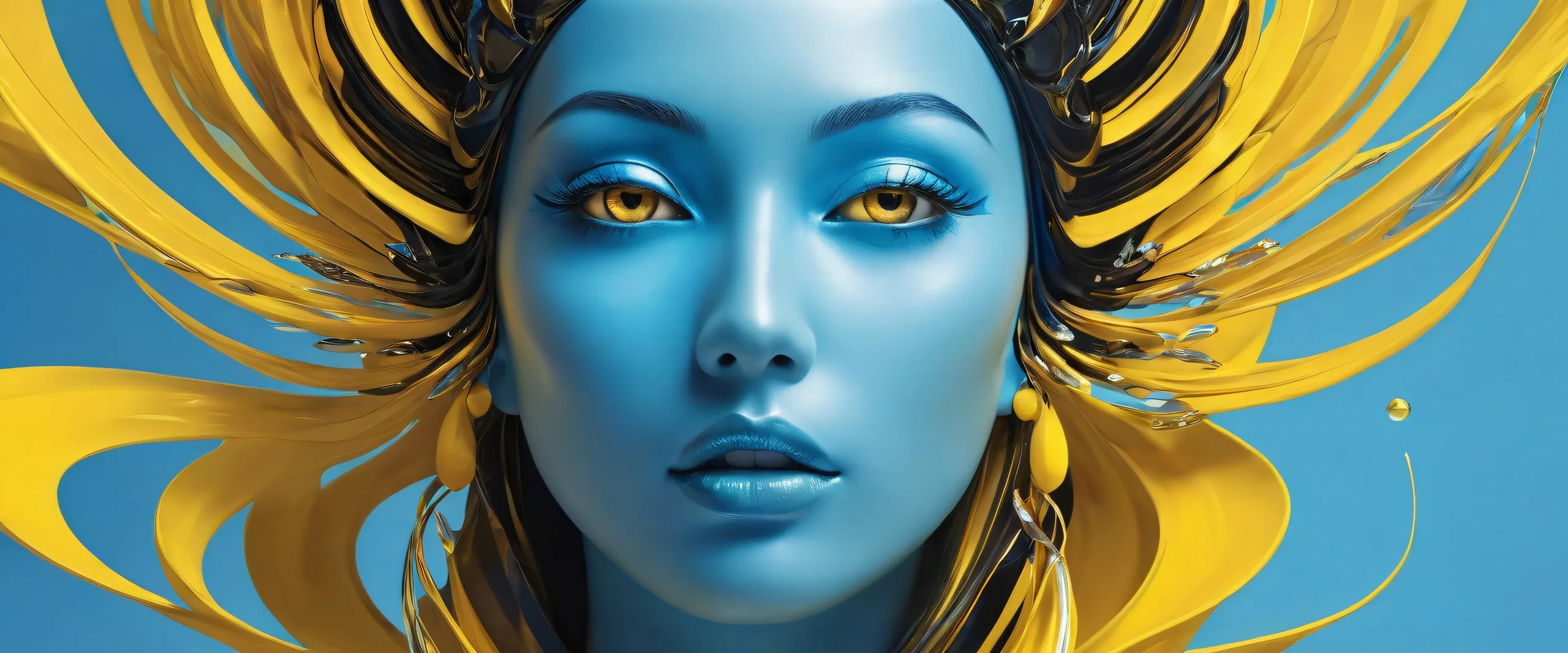 Desktop/PC background featuring a stunning void with radiant colors and ray traced reflections