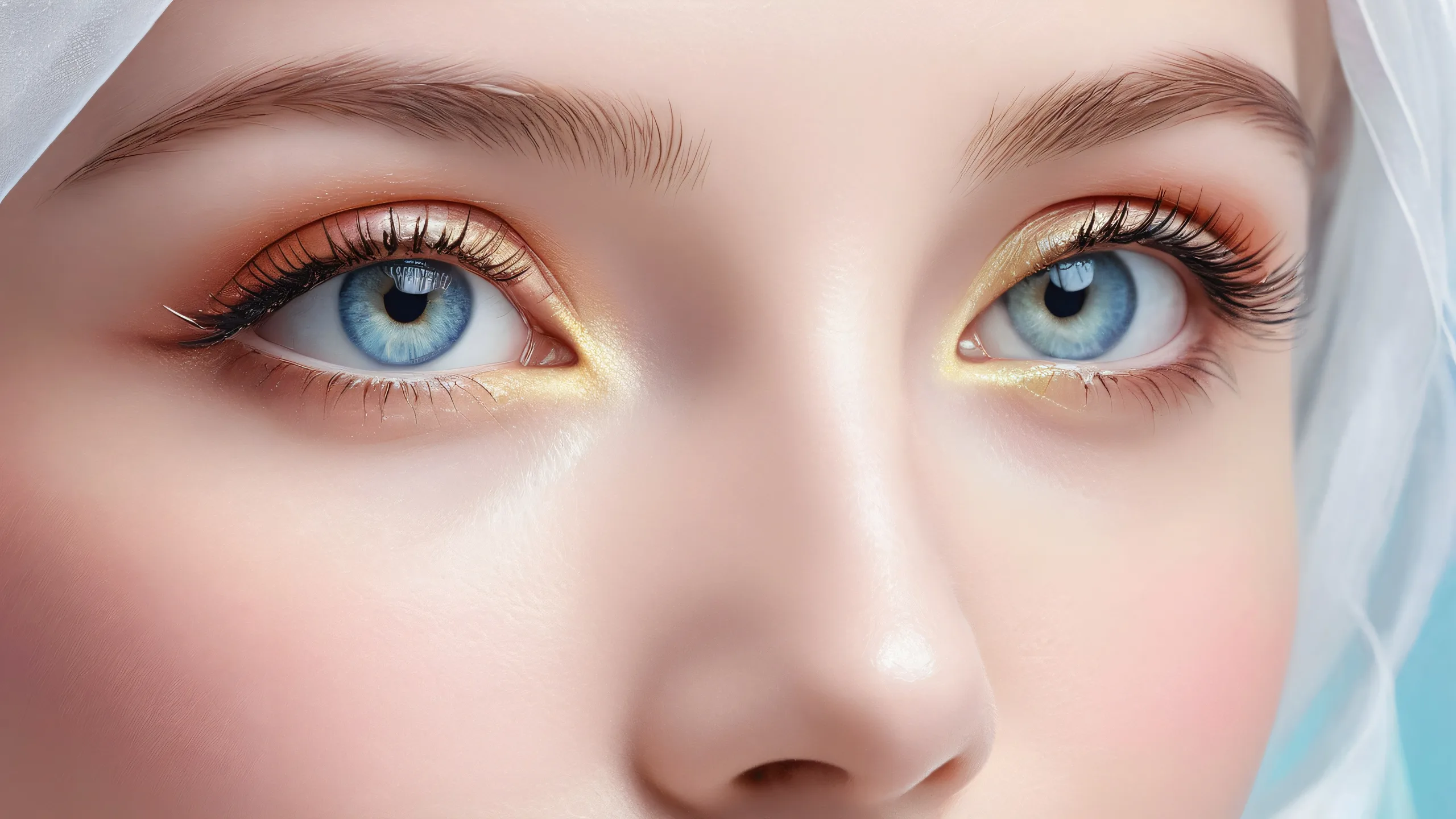 Beautiful desktop wallpaper of a perfectly clean vast pure void on Desktop/PC with ethereal lighting and radiant brilliant colors.