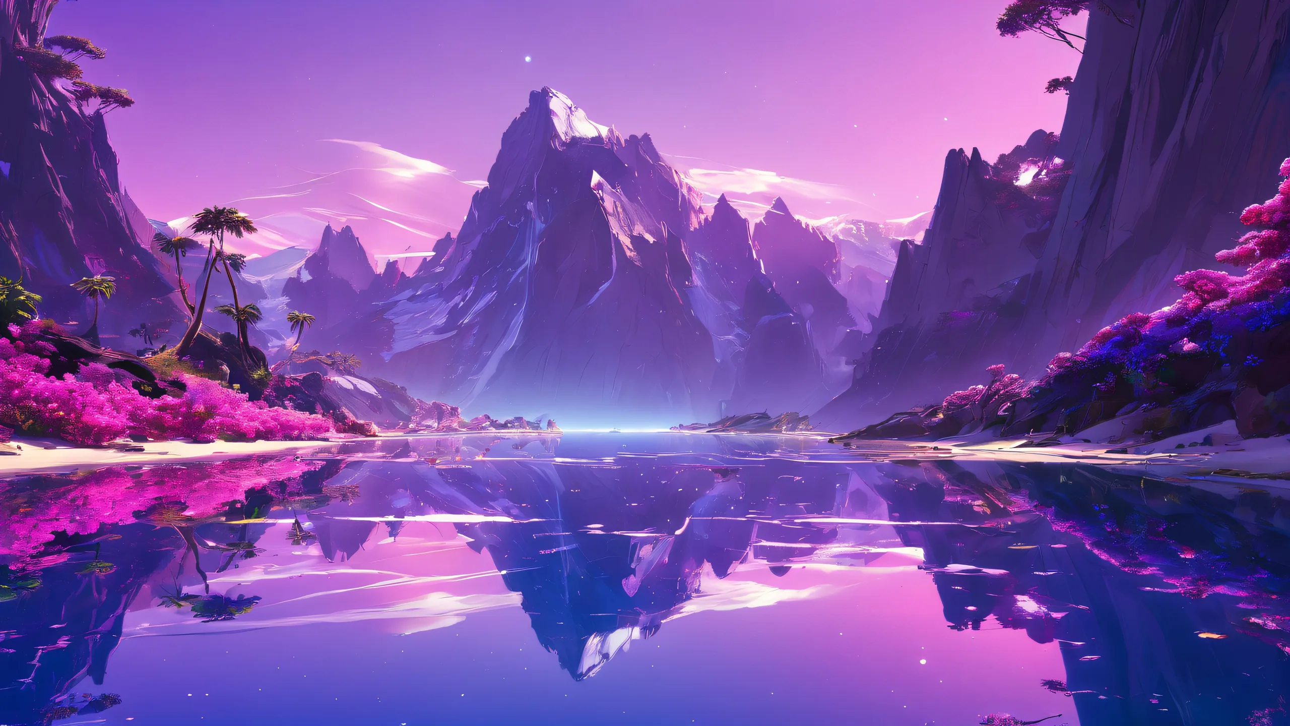 Fondo De Escritorio Epic Ethereal Void Oasis vacío puro.erfecto para quienes buscan un oasis digital sereno y relajante en su PC o escritorio A stunning desktop wallpaper of a pure void, perfect for those seeking a serene and calming digital oasis on their PC or Desktop.