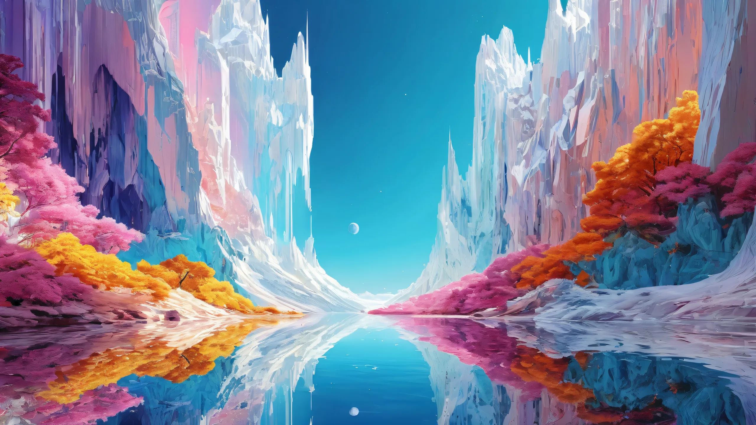 A serene and breathtaking desktop wallpaper of a vast pure void, perfectly clean and radiant with ethereal lighting, suitable for any Desktop/PC.