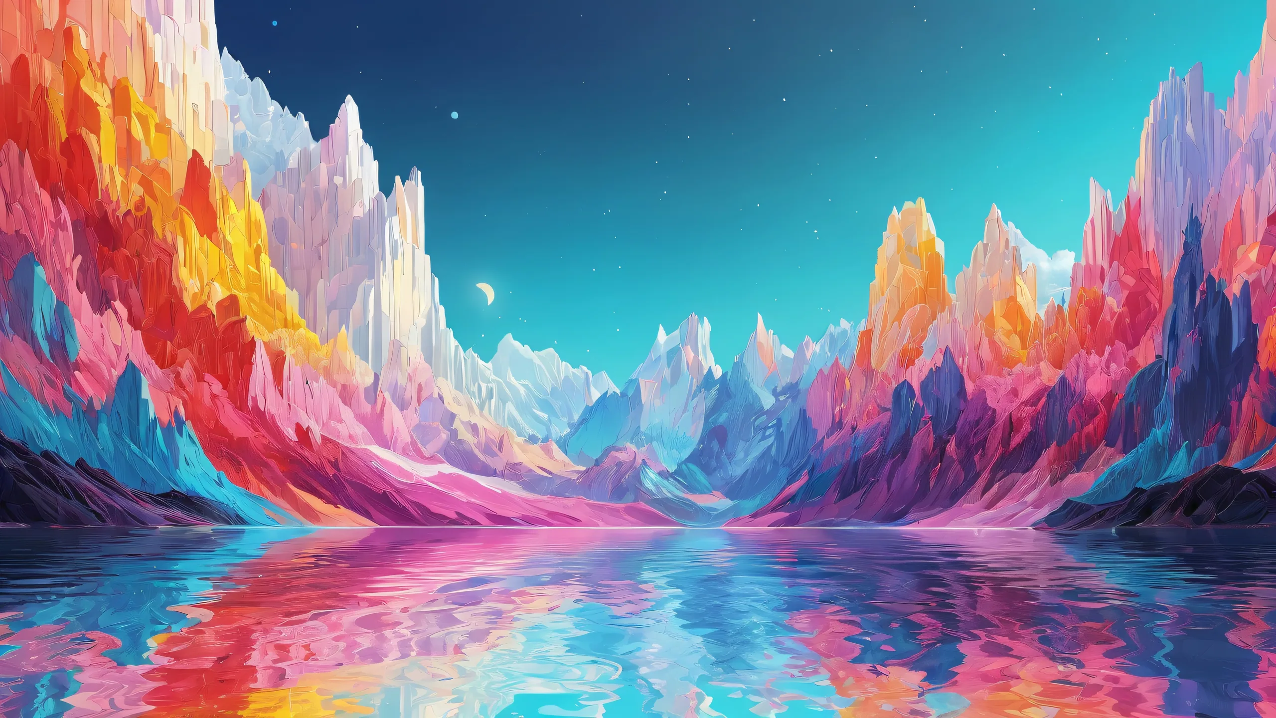 A stunning desktop wallpaper of a vast pure void on a PC or Desktop, with ethereal lighting and brilliant colors.