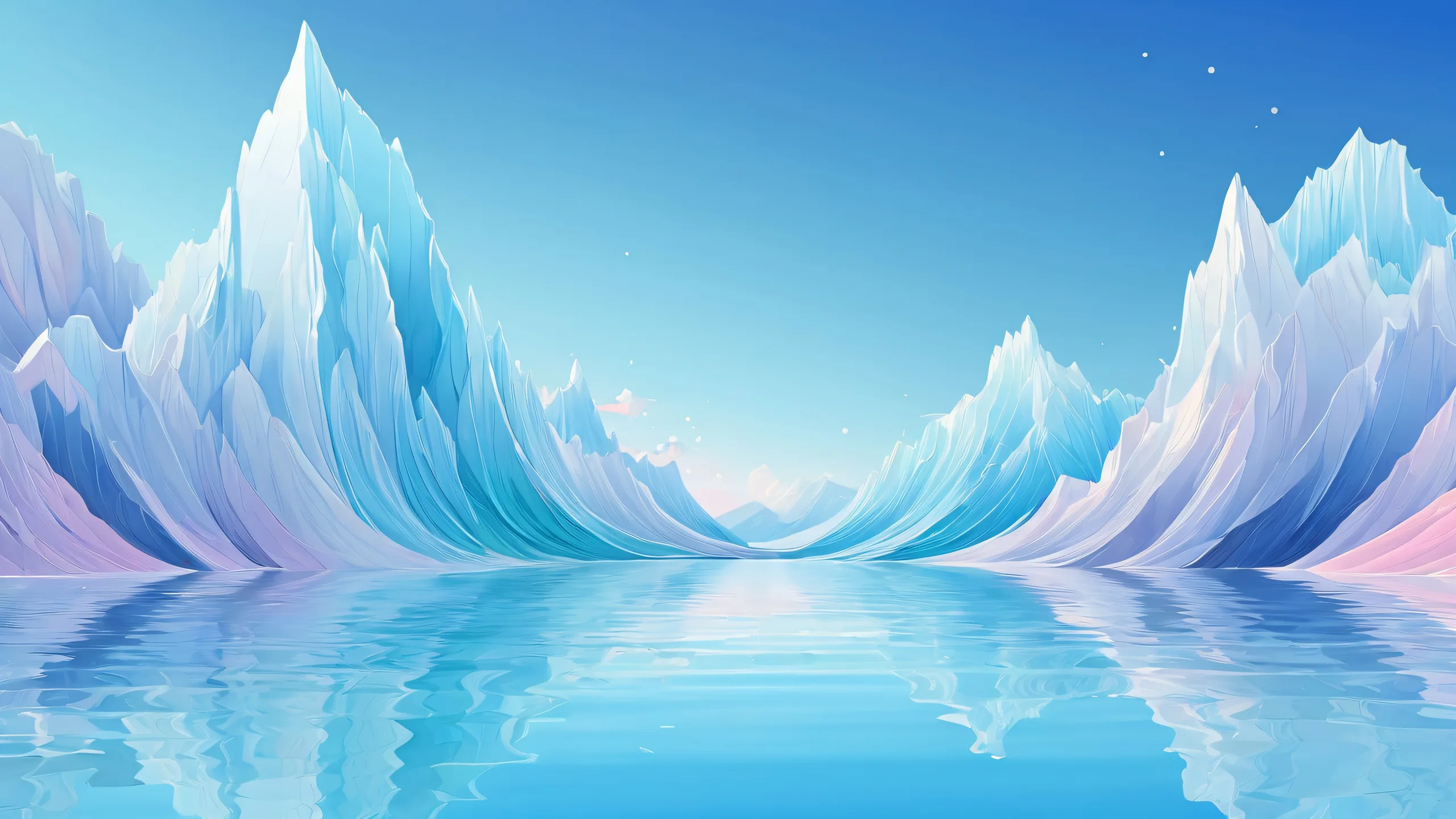 A serene desktop image of a vast, pure void on a desktop or PC, with ethereal lighting and brilliant colors.