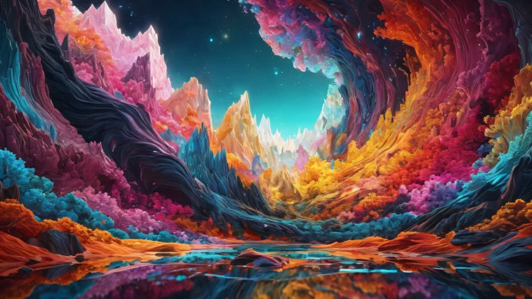 A stunning desktop background of a centered pure void with radiant lighting and brilliant colors, suitable for PC or desktop use.