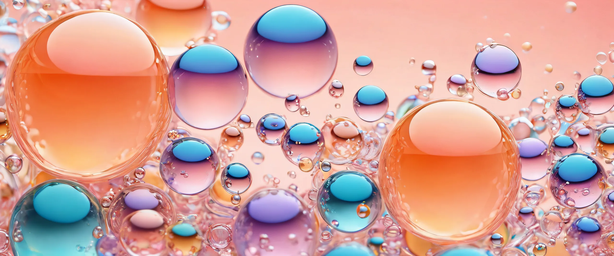 Desktop/PC wallpaper featuring a stunning, pure void with vibrant pastel colors and radiant lighting.