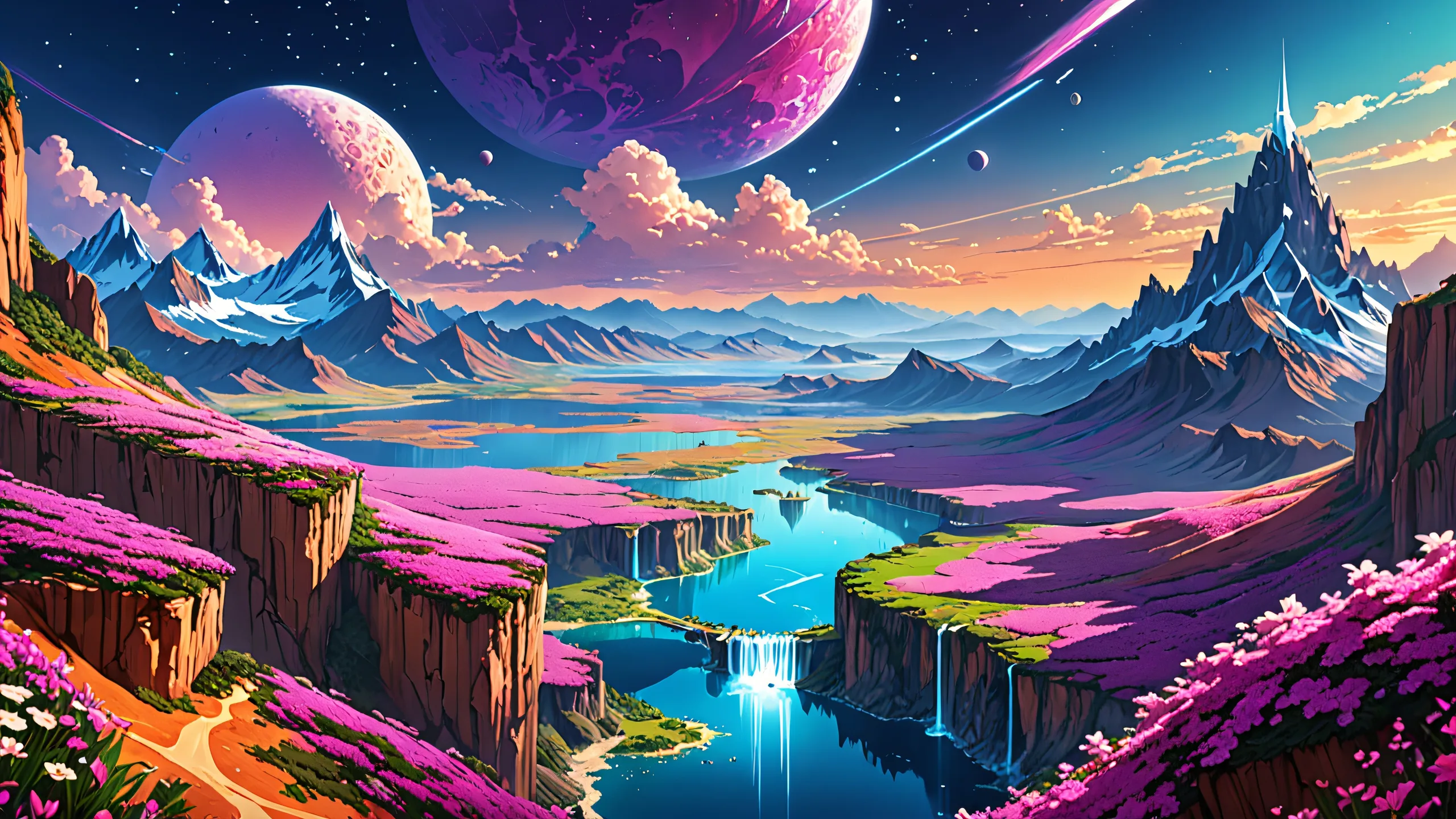 A serene and radiant void desktop background for PC or Desktop, featuring pristine clarity and ETHEREAL LIGHTING.