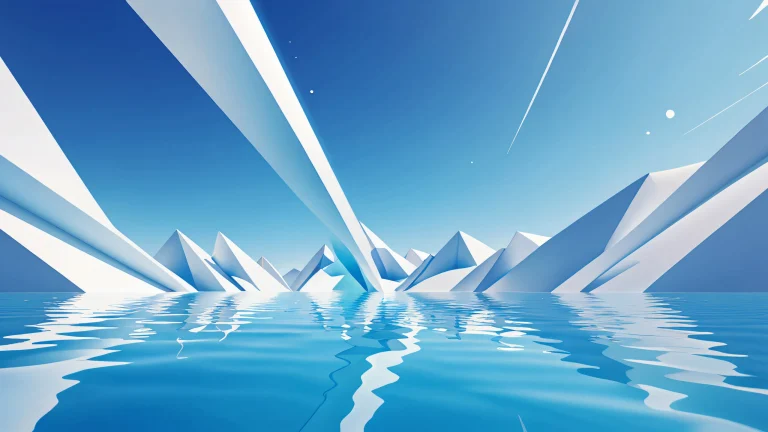 Centered pure void desktop artwork with radiant colors and reflections on a Desktop/PC