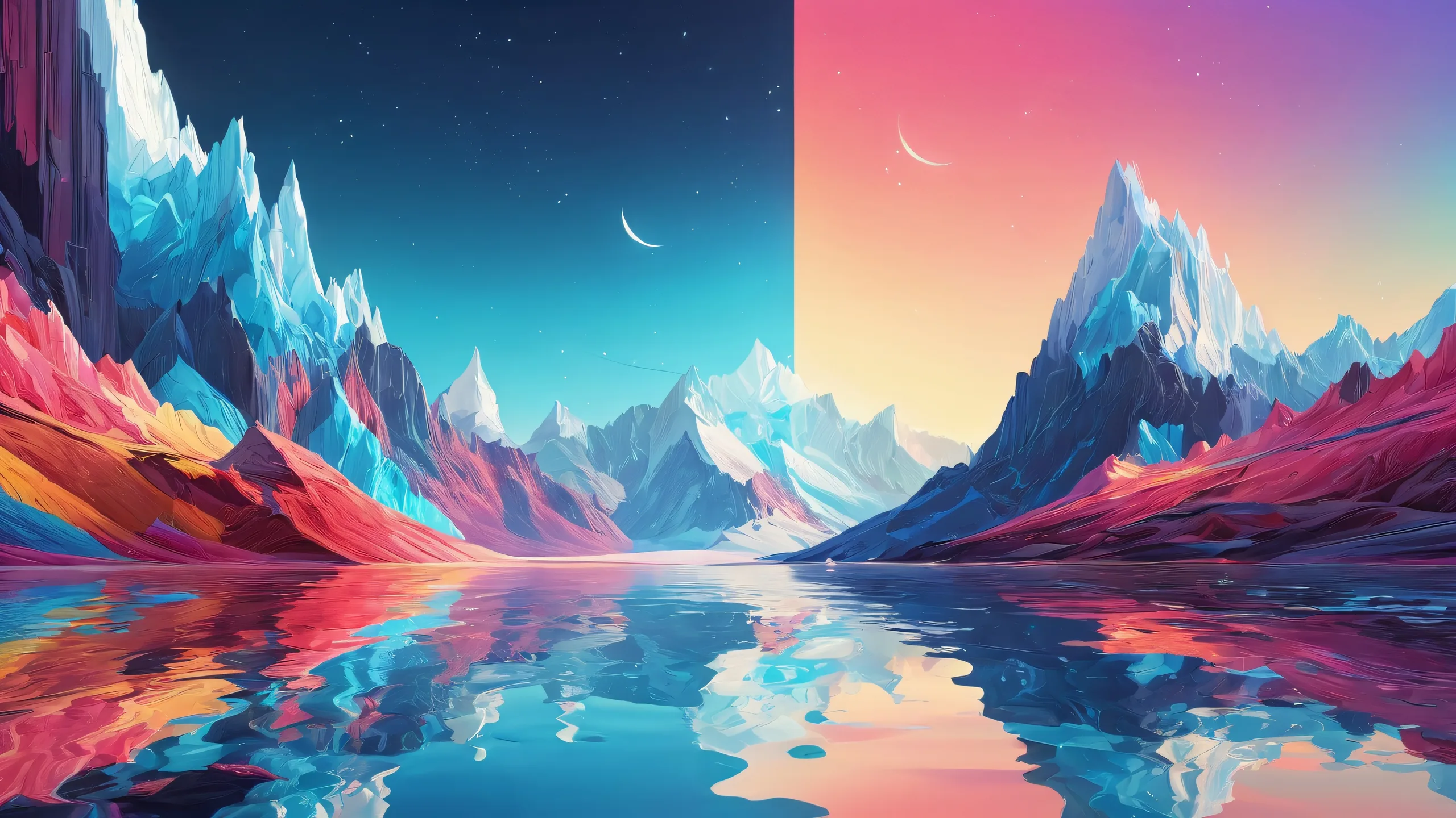 A stunning desktop wallpaper of a vast pure void with ethereal lighting on a clean and crisp background for Desktop/PC use.