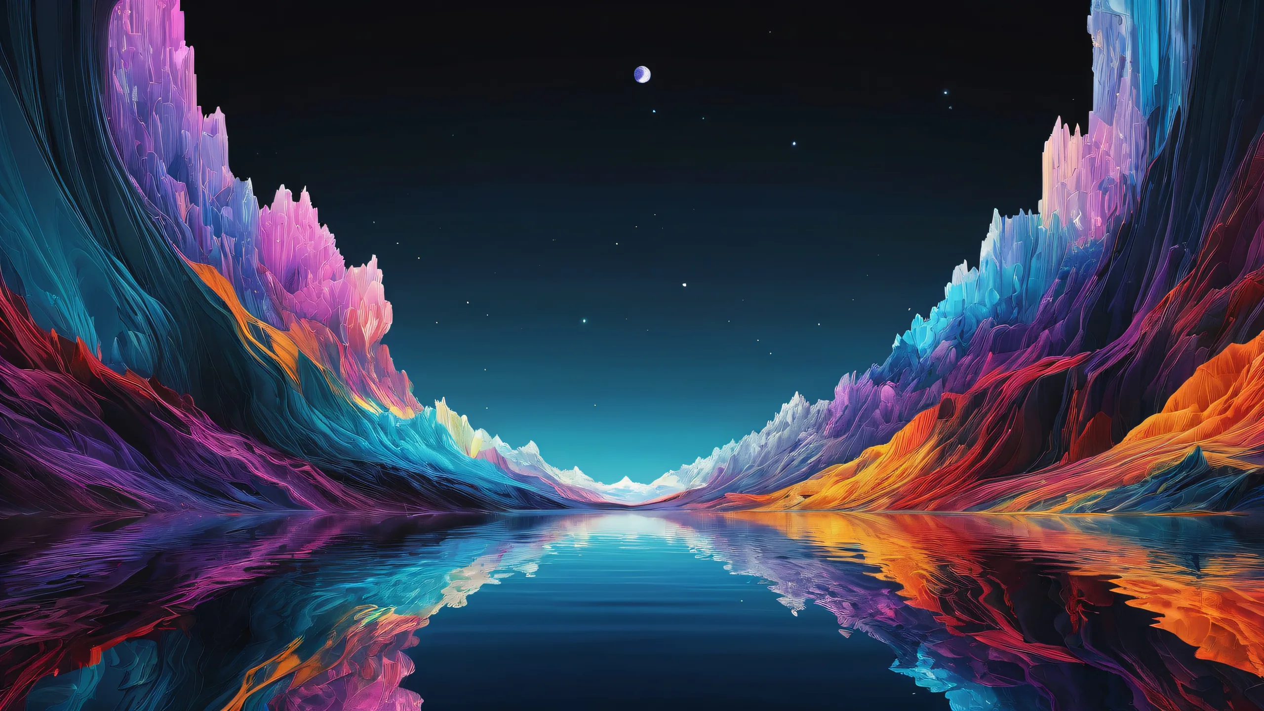 A serene and stunning desktop wallpaper featuring a vast, pure void with radiant lighting, perfect for your PC or Desktop.