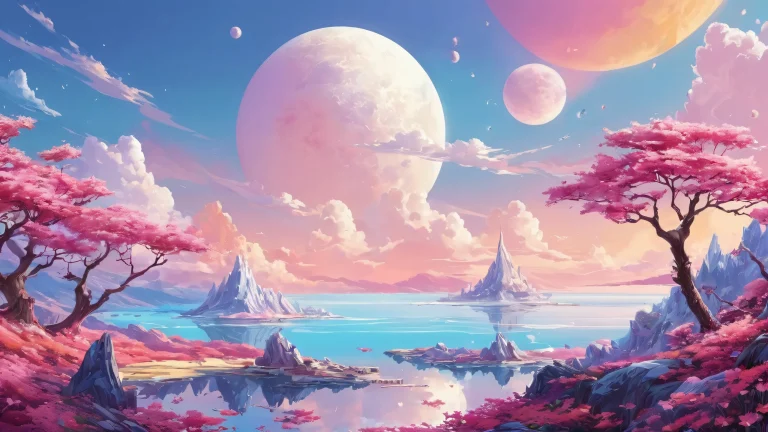 A serene and radiant desktop scene of a pure void on a Desktop/PC, featuring ethereal lighting and brilliant colors.