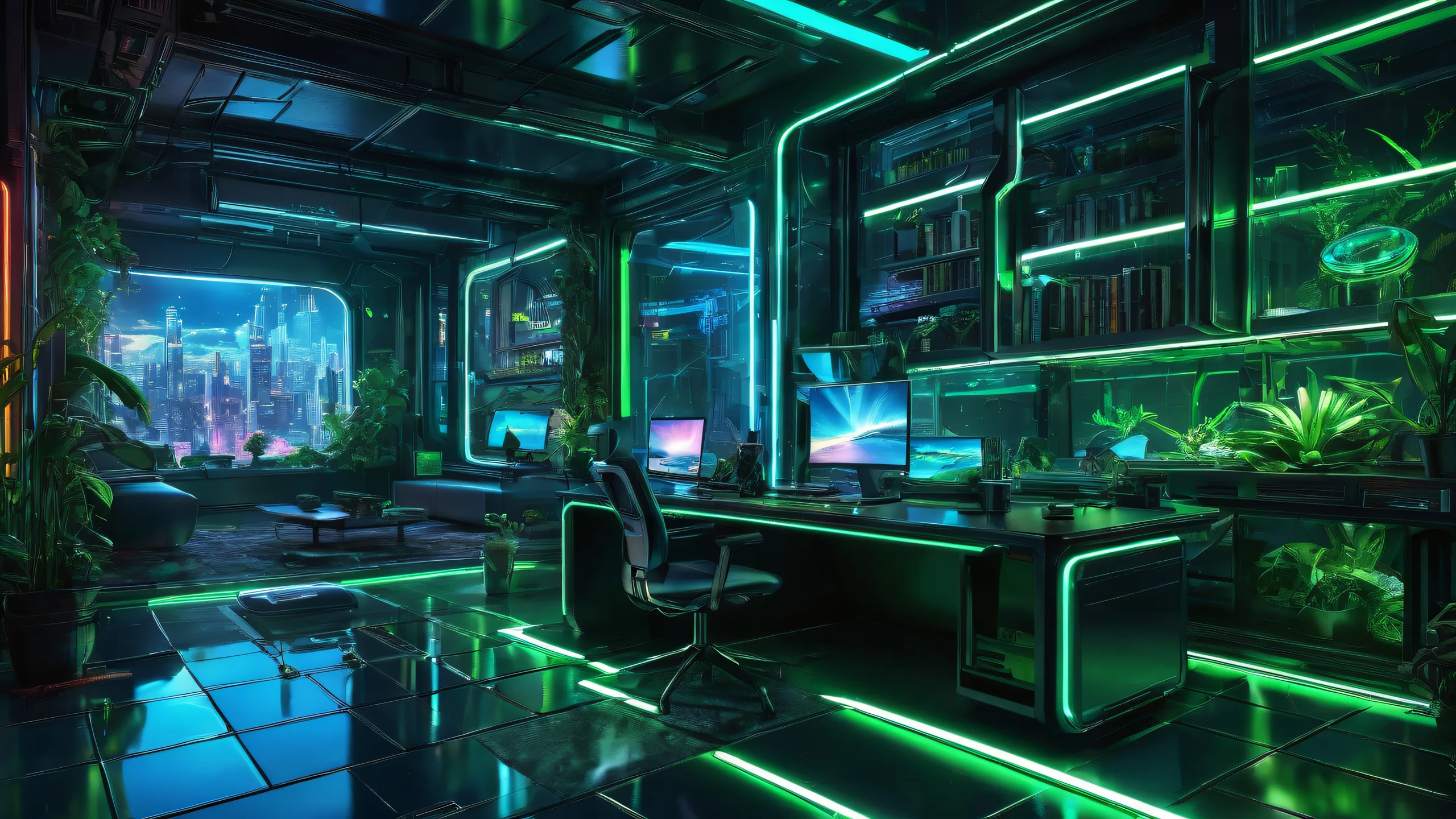 Mysterious desktop scene with a vast pure void and ethereal lighting, suitable for PC or Desktop