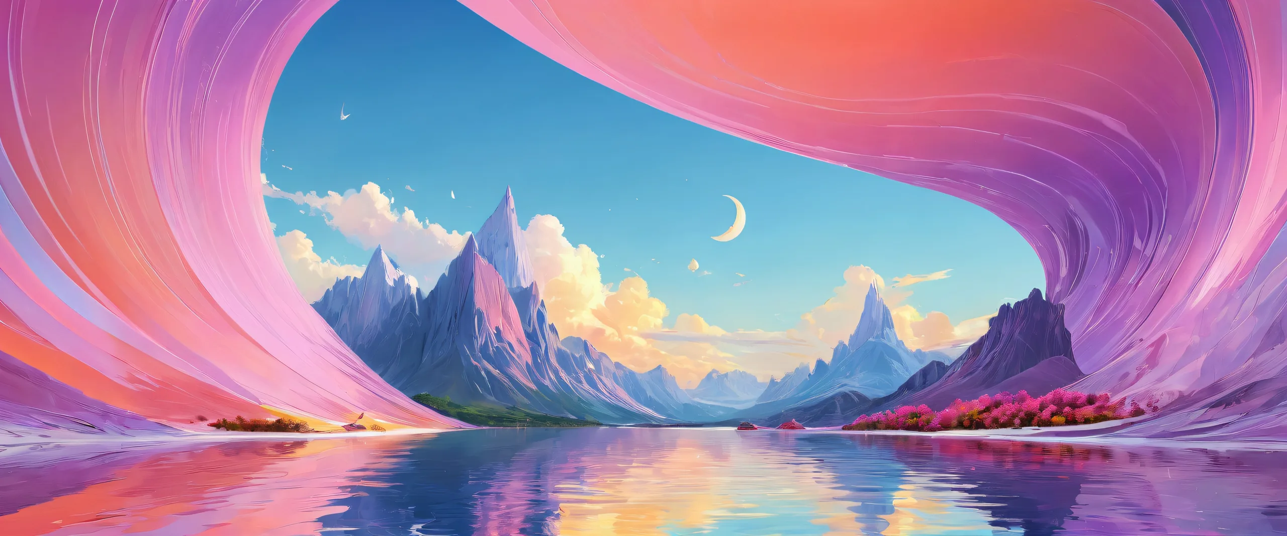 Breathtaking desktop wallpaper featuring a vast pure void with ethereal lighting and vibrant colors for Desktop/PC users.