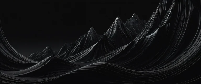 Breathtaking desktop wallpaper of a pristine pure void with elegant luminescent accents on a dark mode aesthetic for your Desktop/PC.