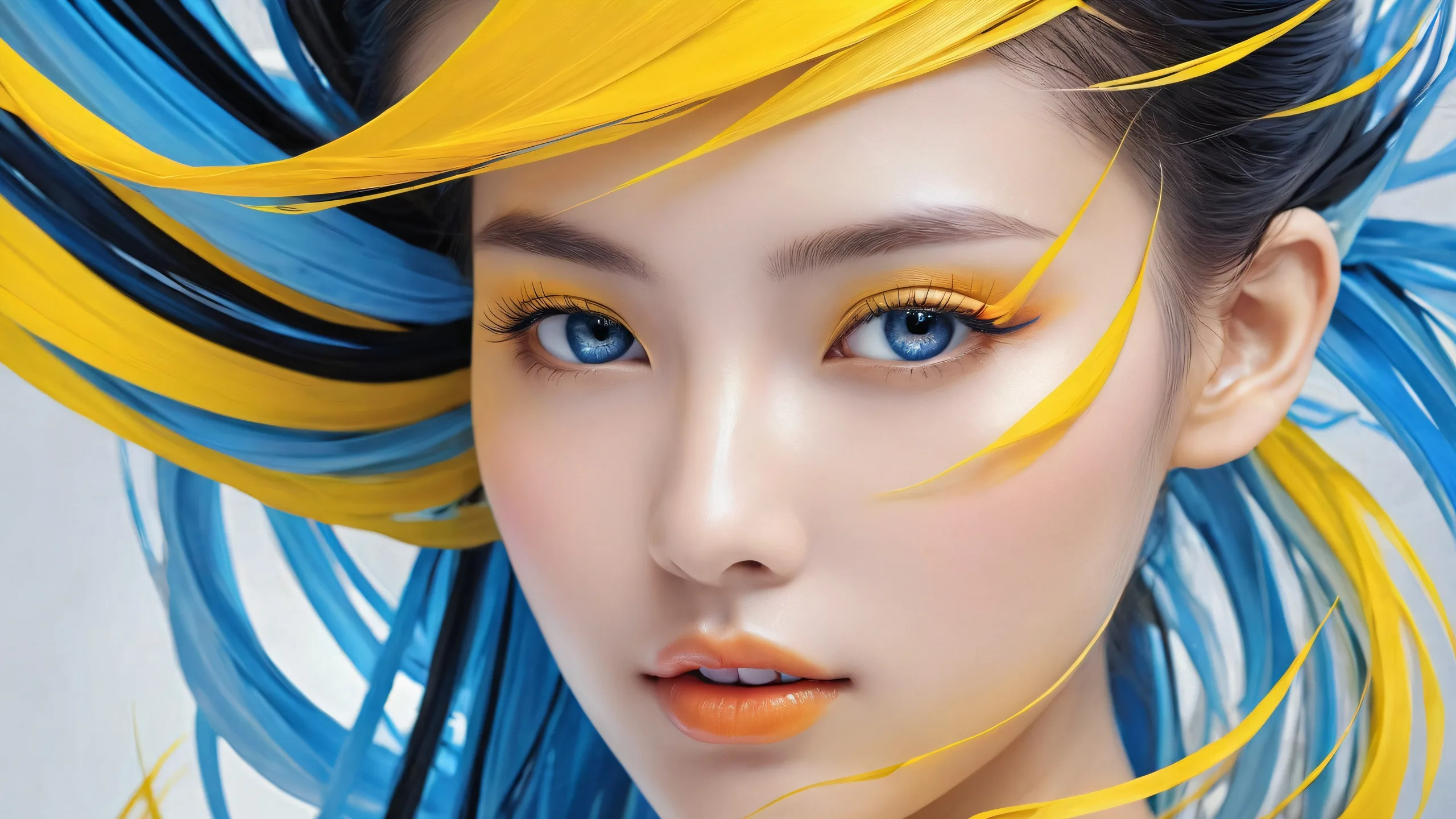 Desktop/PC background featuring an award-winning digital art of a perfectly clean vast pure void with radiant colors and ray-traced reflections.