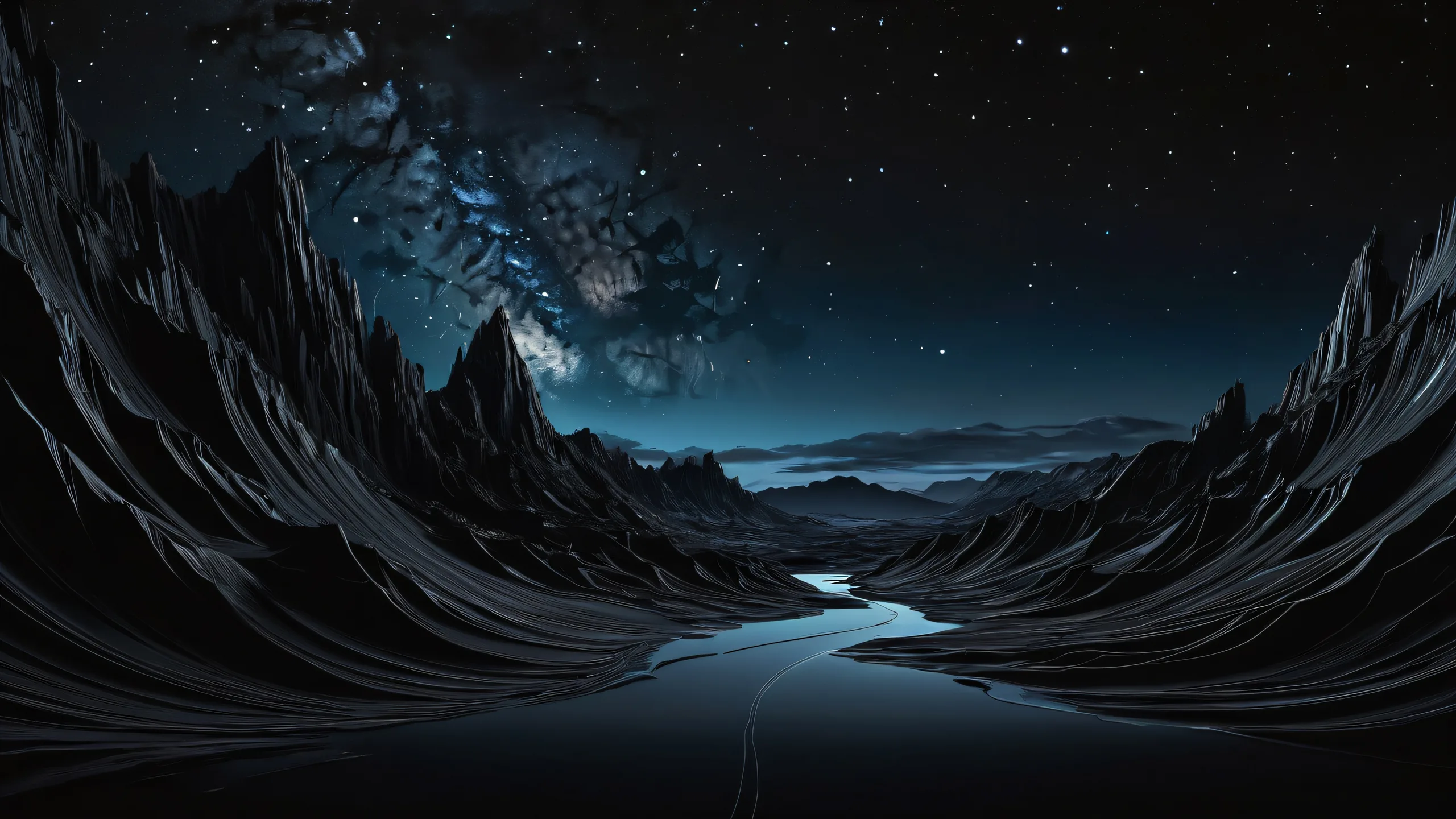 A stunning desktop scene of Guts amidst a vast, pure void with stars and clouds, perfect for your PC or Desktop.
