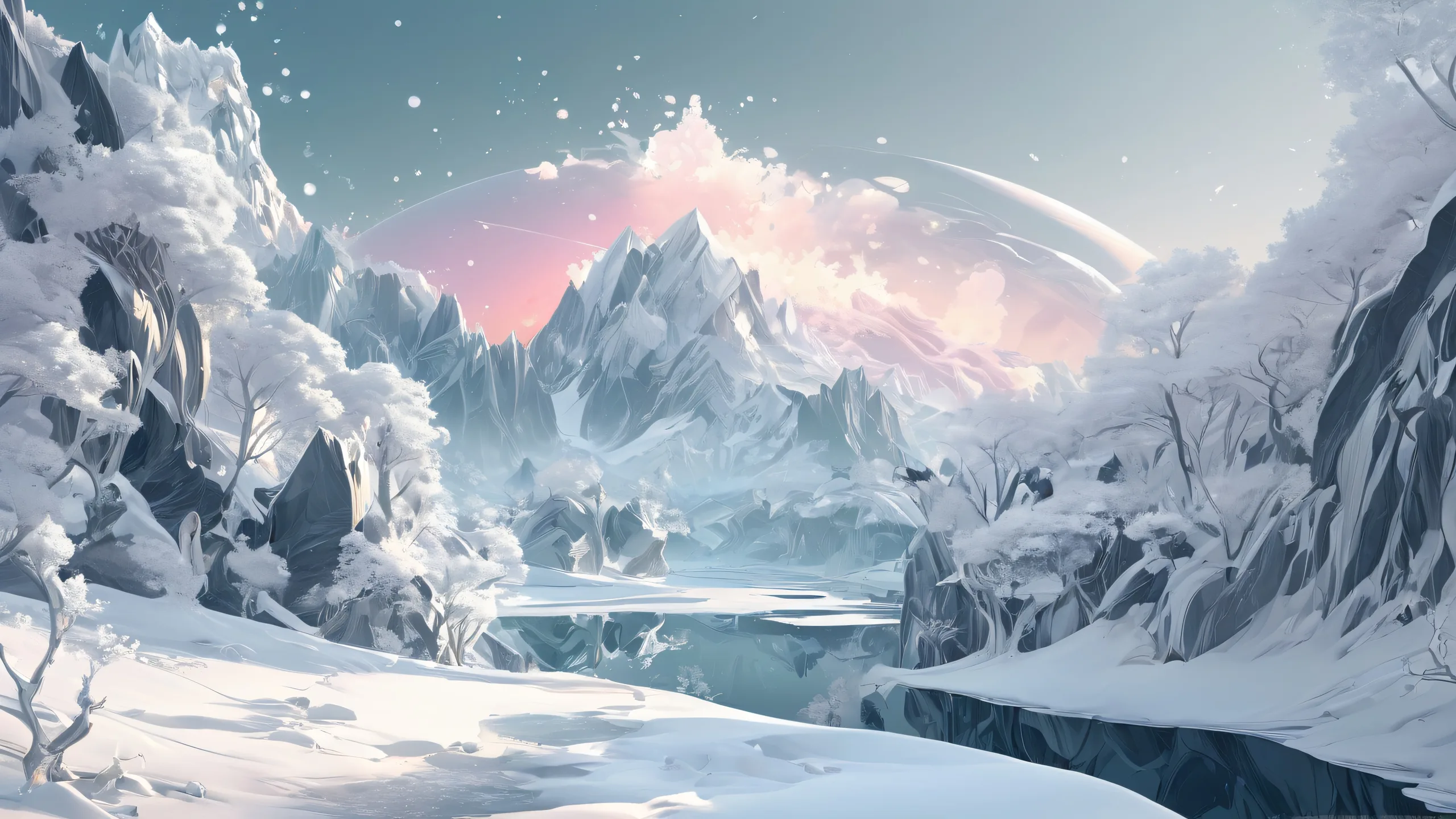 A mesmerizing monochrome desktop landscape of a vast pure void, perfect for your PC or laptop's screen