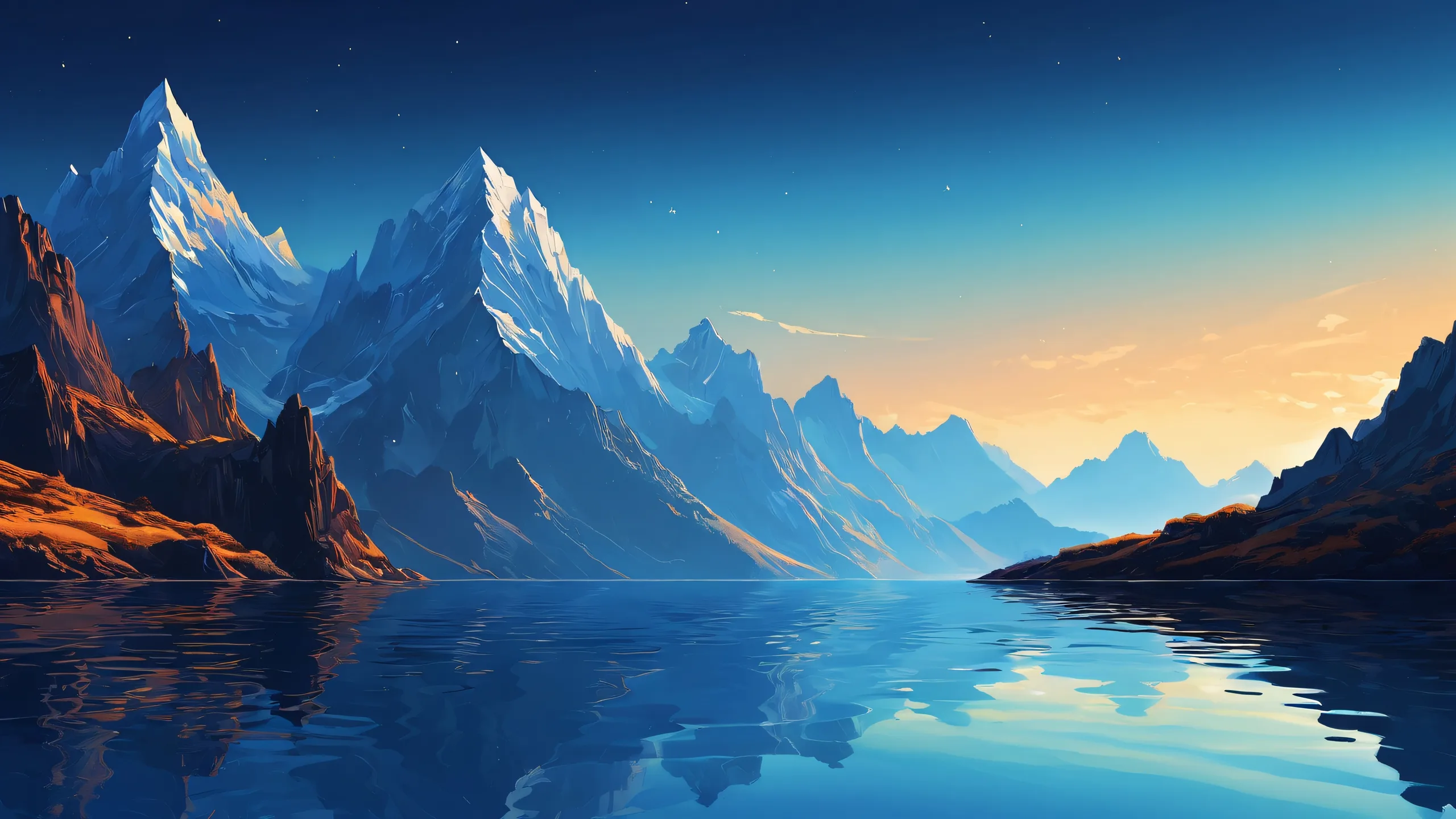 Dark and airy desktop wallpaper with a vast void background, perfect for those who appreciate clean design and stunning visuals. Suitable for PC or Desktop.