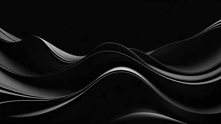 Breathtaking dark mode desktop wallpaper featuring a perfectly clean pure void with subtle brushstrokes creating sense of movement, Ideal für den Einsatz auf Desktop/PC.