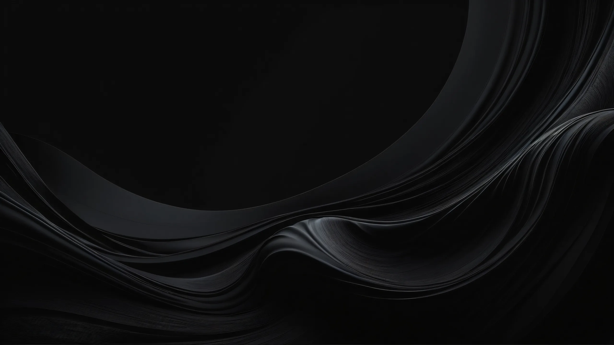 A breathtaking desktop wallpaper of a vast pure void on a Desktop/PC with perfect composition and deep blacks.