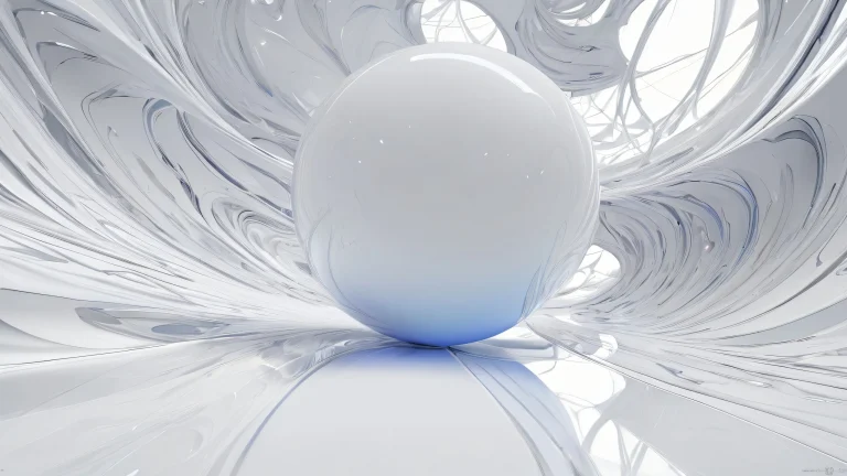 A stunning void desktop background featuring ethereal lighting on a clean and pure Desktop/PC setup.