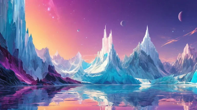 A stunning desktop wallpaper of a perfectly clean vast pure void with ethereal lighting and brilliant colors.