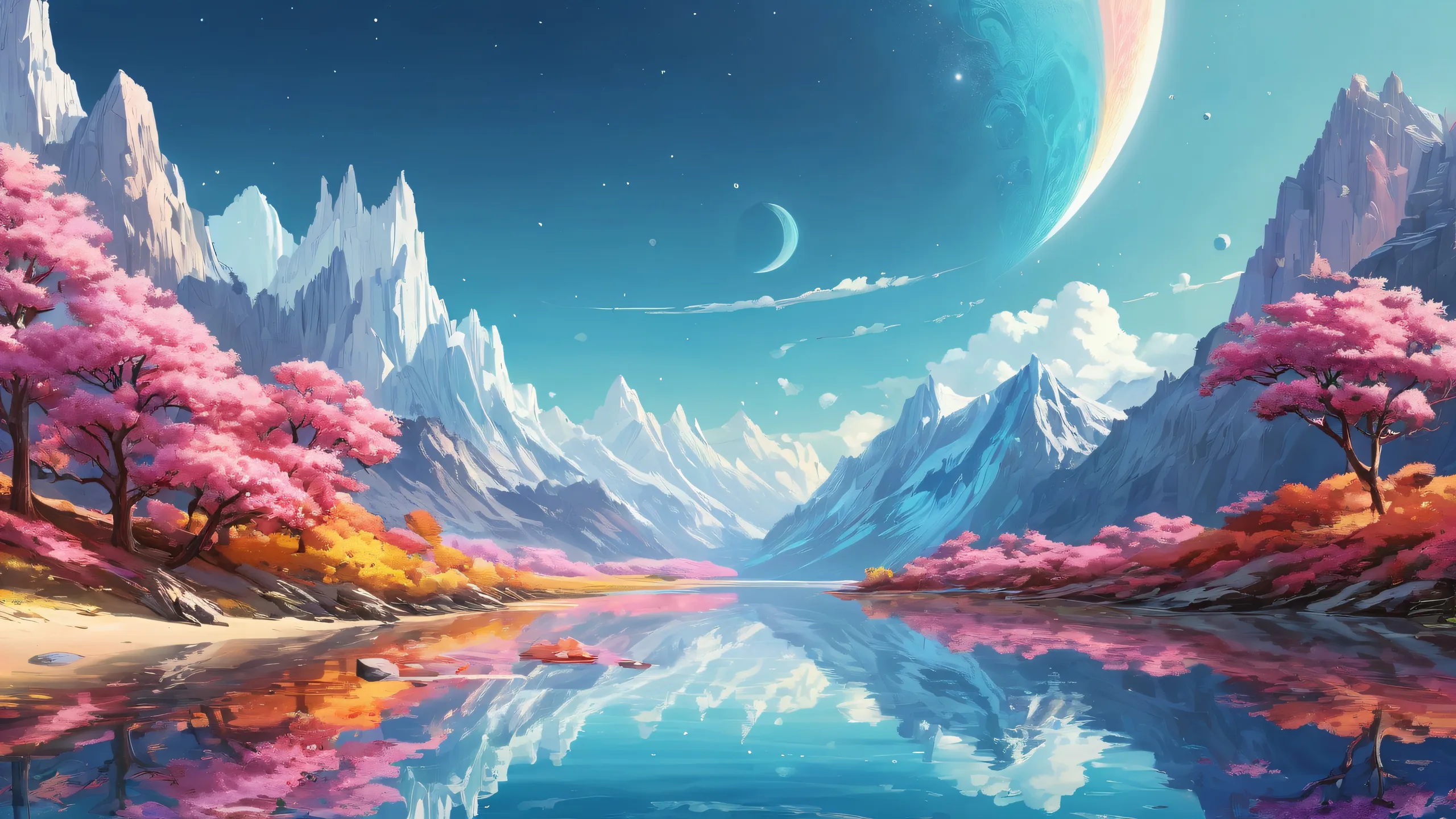 A breathtaking desktop wallpaper of a perfectly clean vast pure void for your PC or Desktop with extreme depth of field and ethereal lighting.