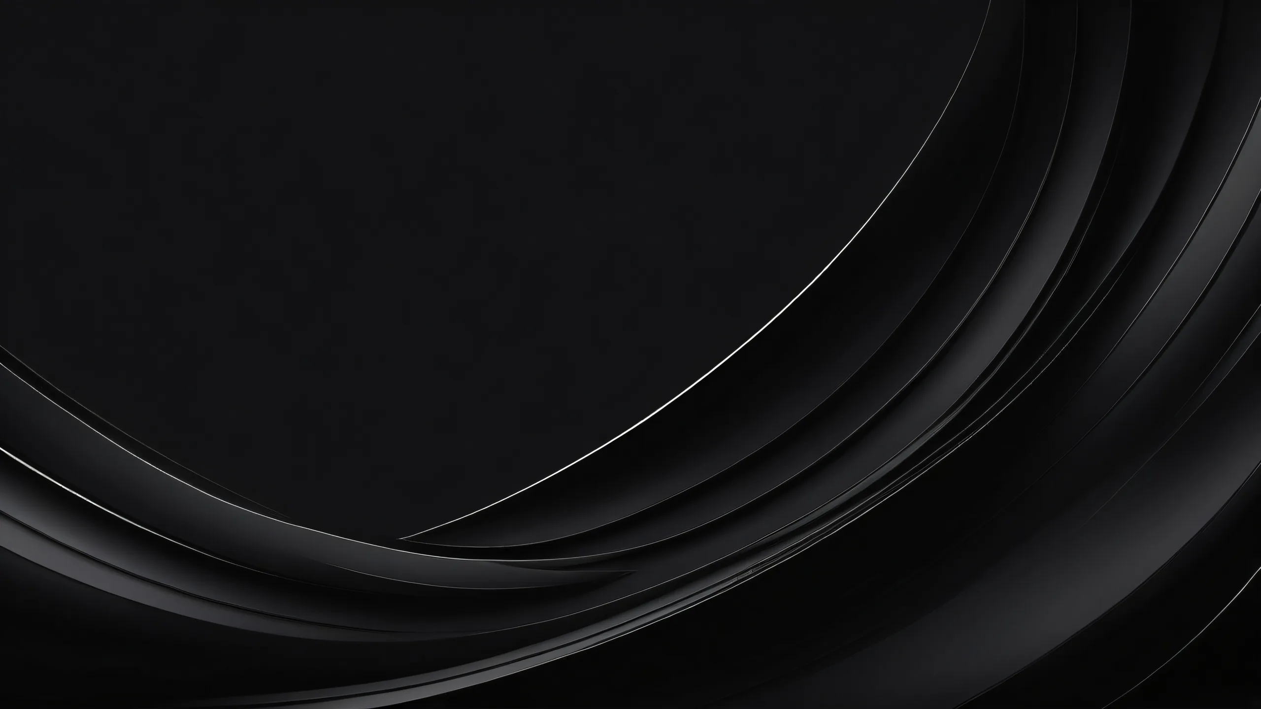 Breathtaking dark mode desktop wallpaper featuring a vast pure void with striking contrast and elegant luminescent accents, perfect for Desktop/PC