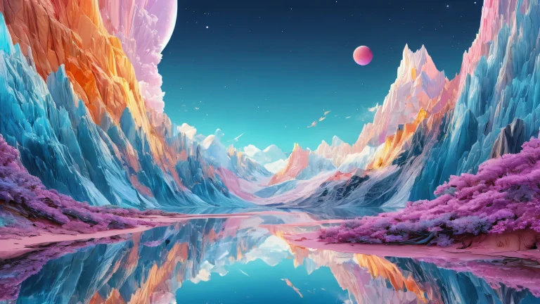 Breathtaking desktop wallpaper of a pure void with radiant lighting and reflections for your PC or Desktop.